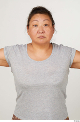 Upper Body Woman Asian Casual Chubby Street photo references